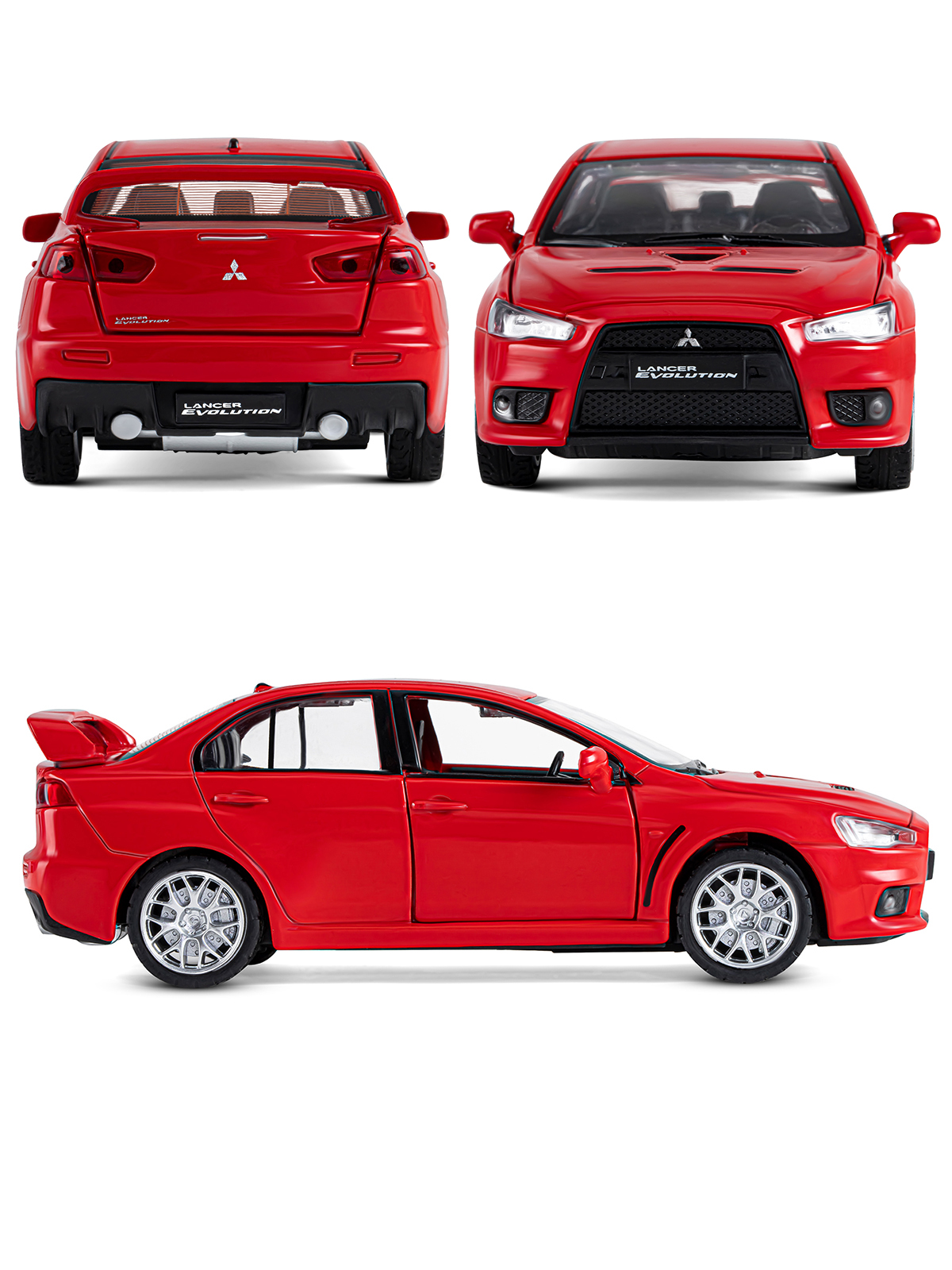 Автомобиль АВТОпанорама Mitsubishi Lancer Evolution 1:32 JB1251331 - фото 5