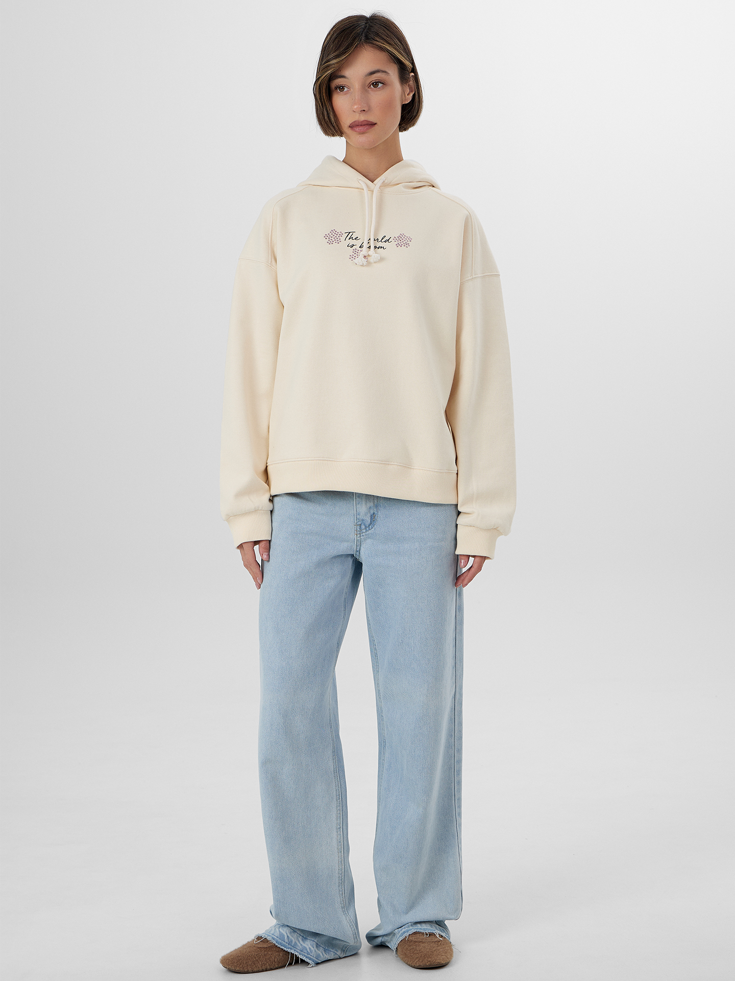 Худи Mark Formelle (Марк Формэль) 122954/сливочное масло +печать - фото 3