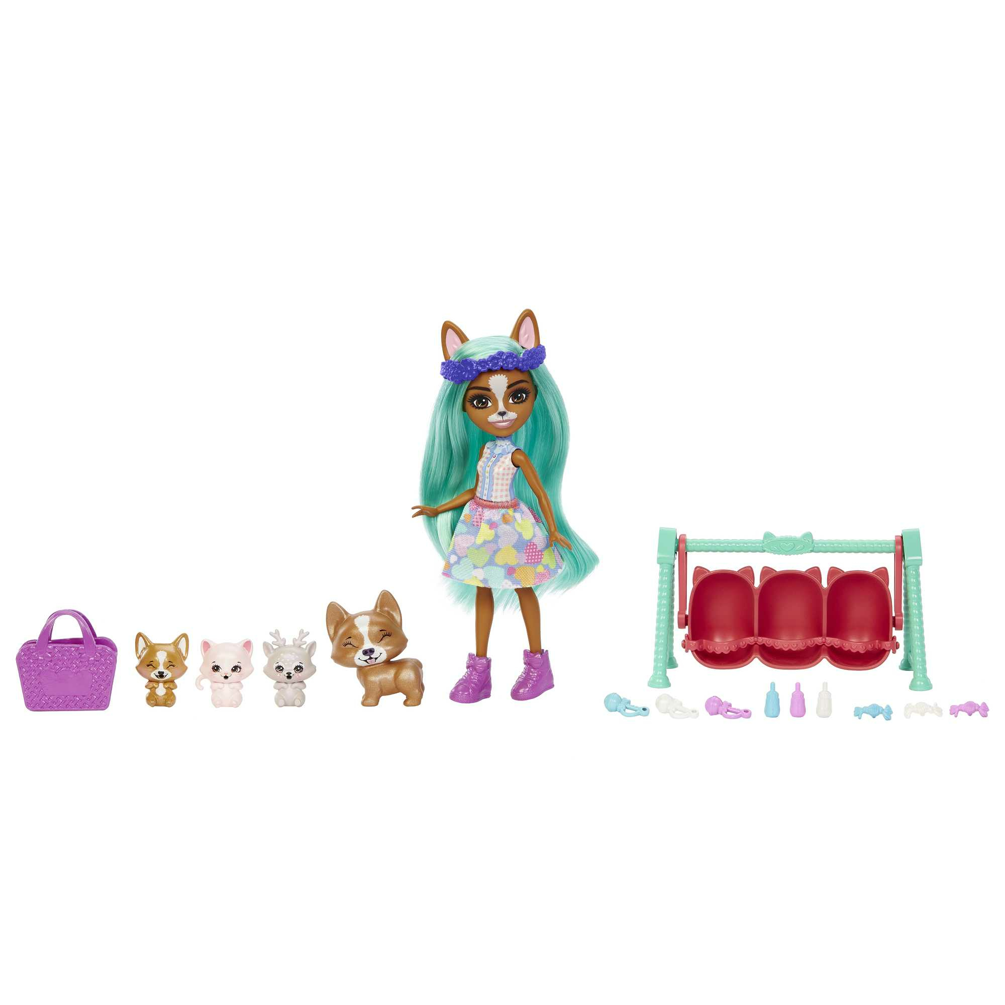 Кукла мини Enchantimals Best Friends Корги Криция HLK86/HLK83 - фото 4