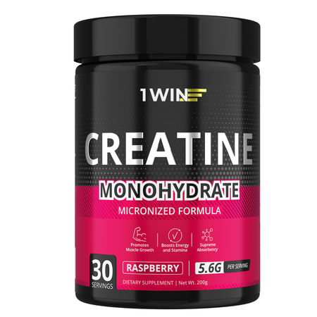 Креатин моногидрат 1WIN Малина 200г 30 порций