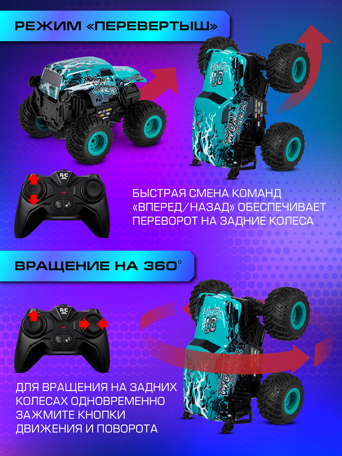 Монстр-трак РУ AUTODRIVE 1:20 - фото 3