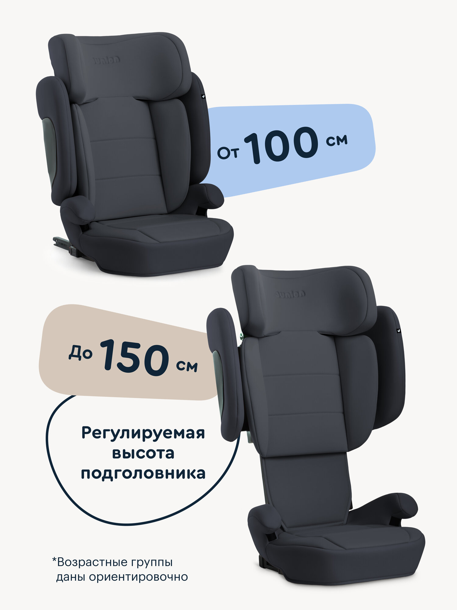 Автокресло Junion Lio Isofix 2/3 (15-36 кг) черный - фото 4