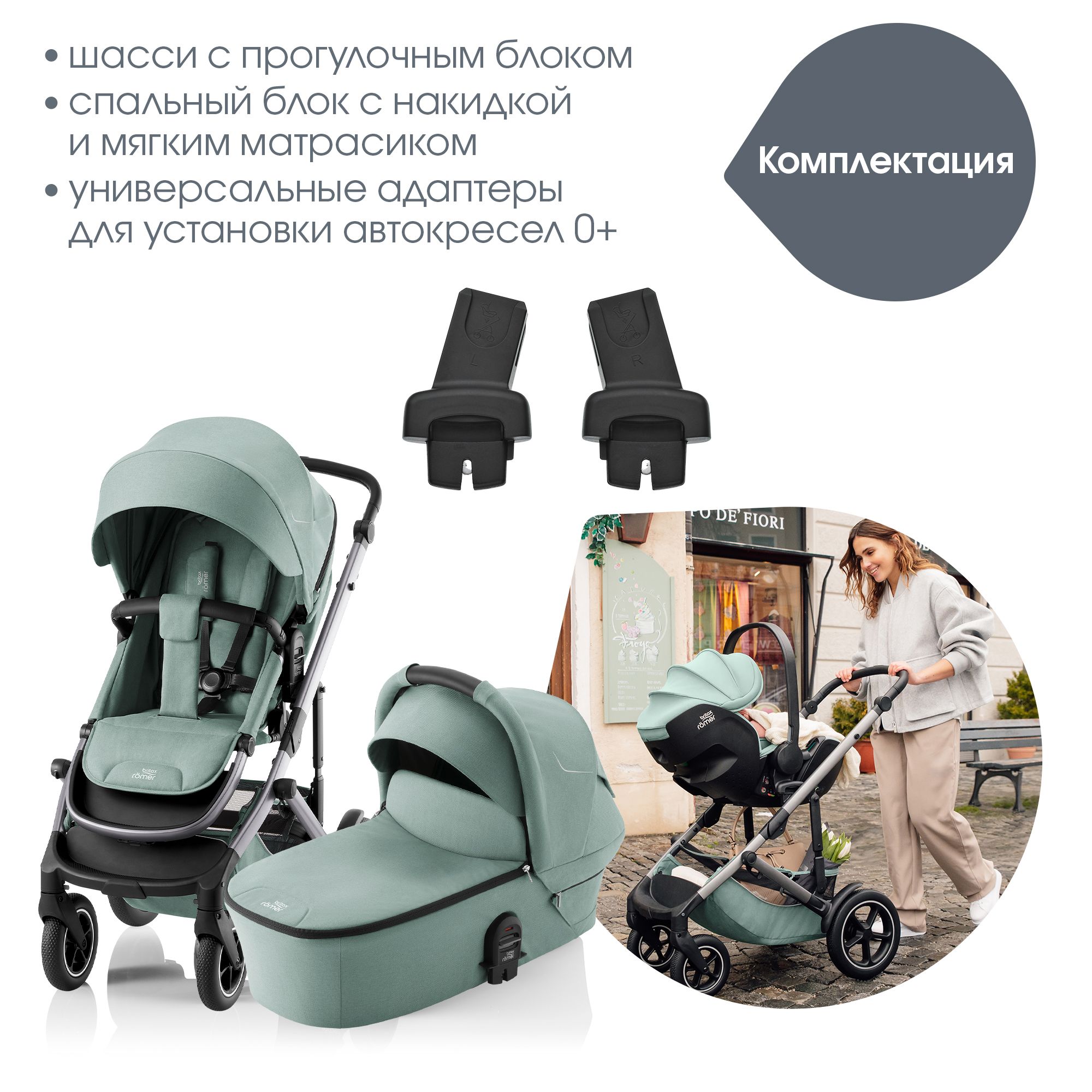 Коляска 2в1 Britax Roemer Smile 5Z jade green - фото 15