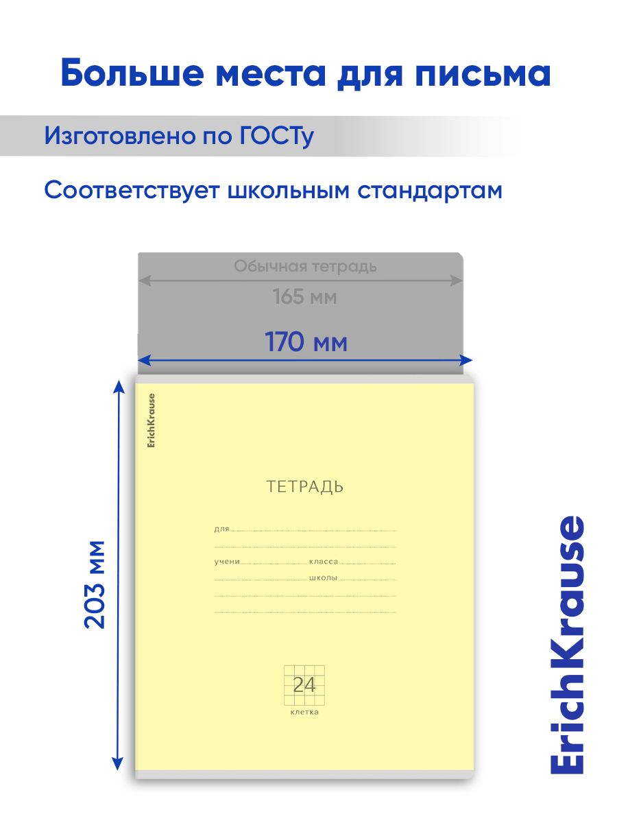 Тетрадь ErichKrause клетка 24 лист. 10 шт. - фото 11