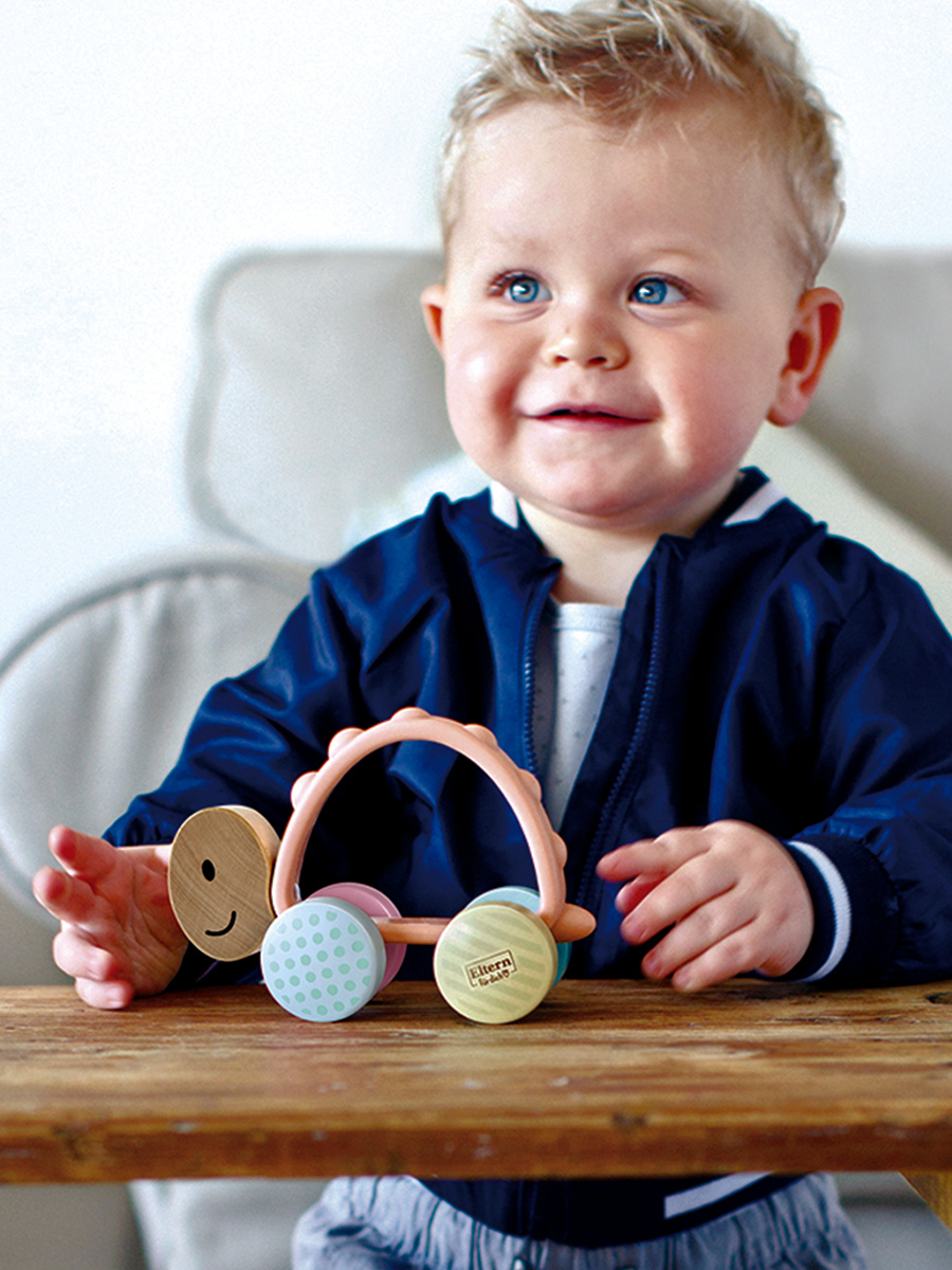 Изображение товара Игрушка каталка Черепашка Турбо для малышей серия Пастель Hape