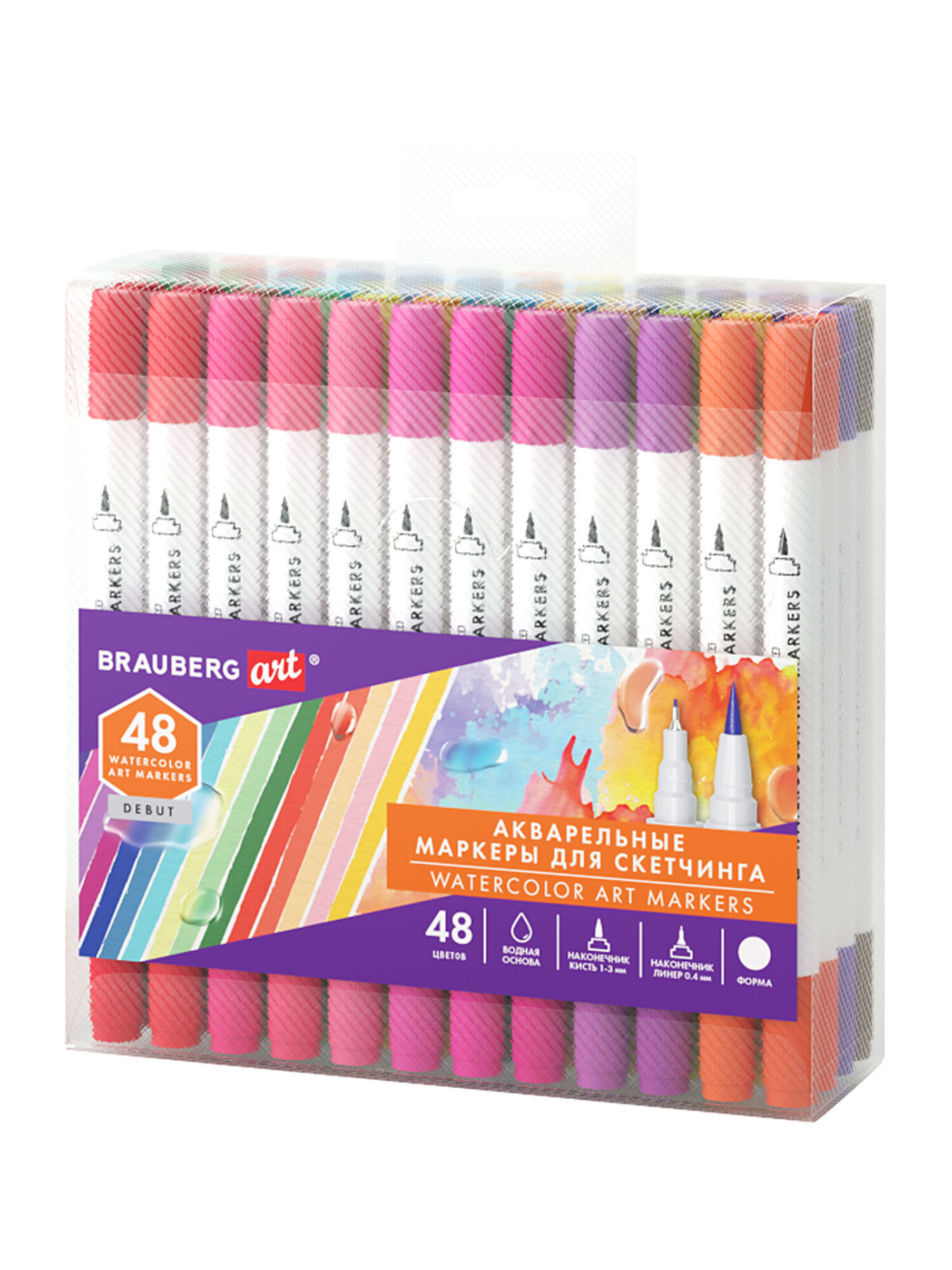 Маркеры Brauberg 48 шт. - фото 2