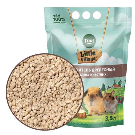 Наполнитель Triol Little Village 3.5 л древесный, впитывающий