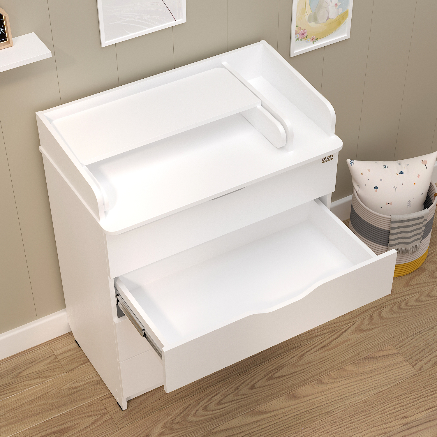 Комод пеленальный aton baby furniture Loft (белый) - фото 4