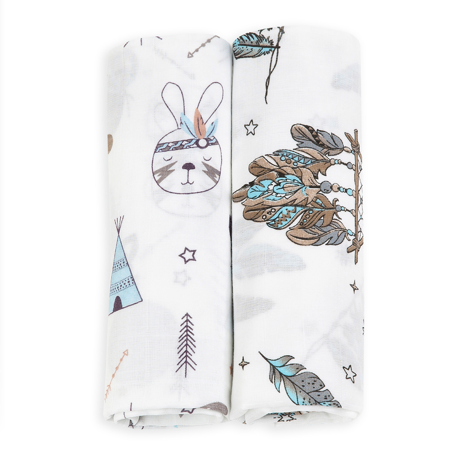 Пелёнка inlovery муслин 130x90 см 2 шт. - фото 15