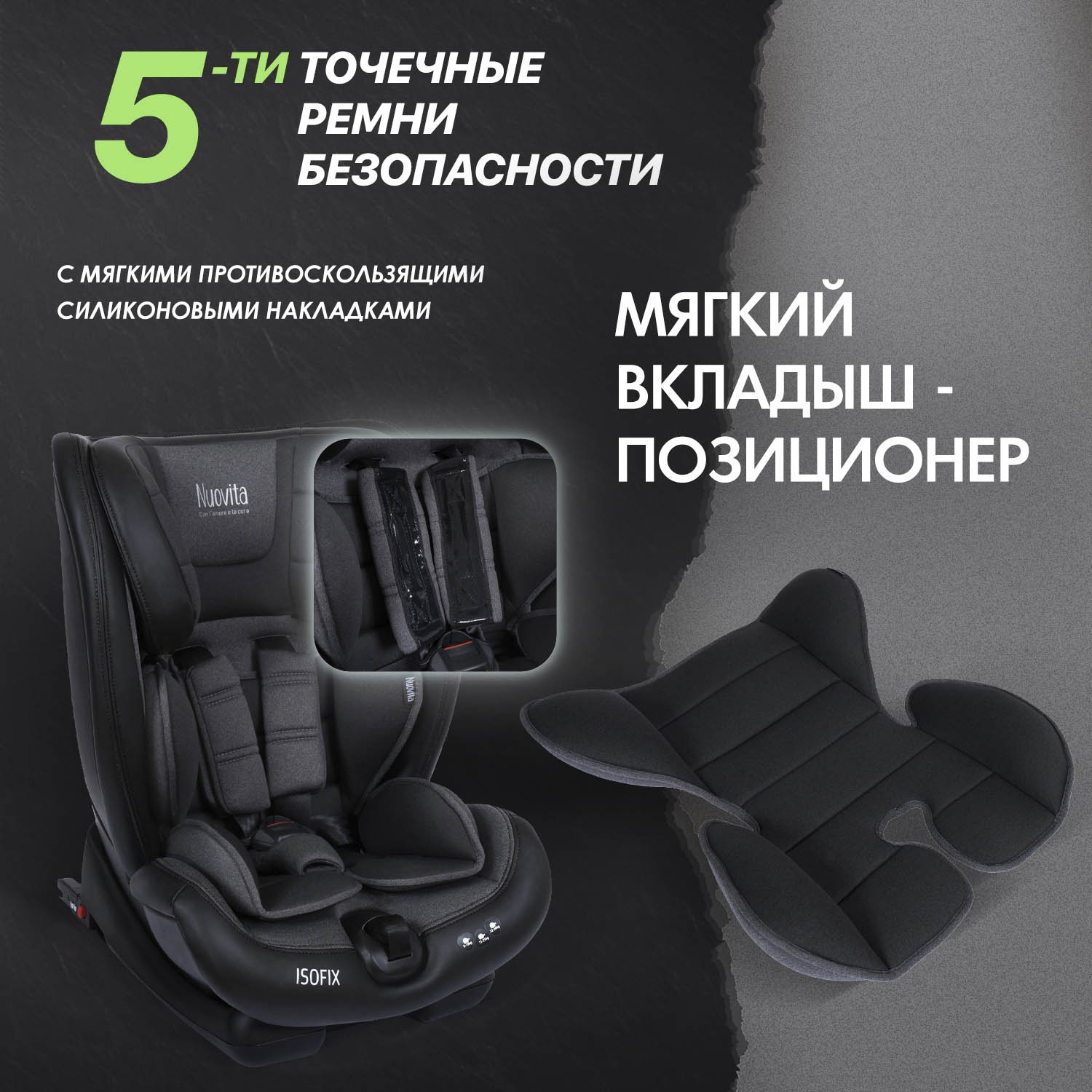 Автокресло Nuovita Isofix 1/2/3 (9-36 кг) - фото 8
