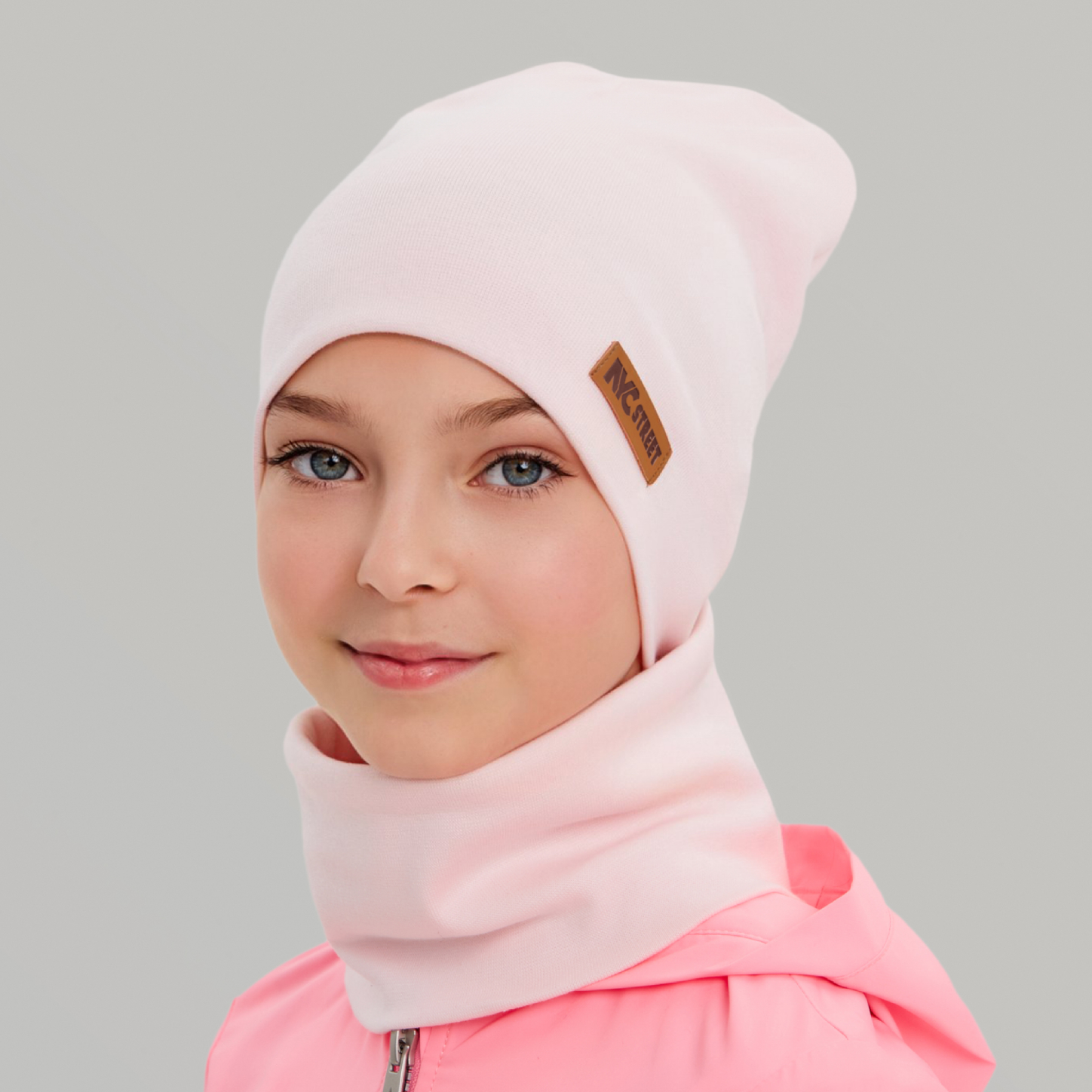 Шапка и снуд KUBRIO KU-H-67-plainG-Lpink - фото 6