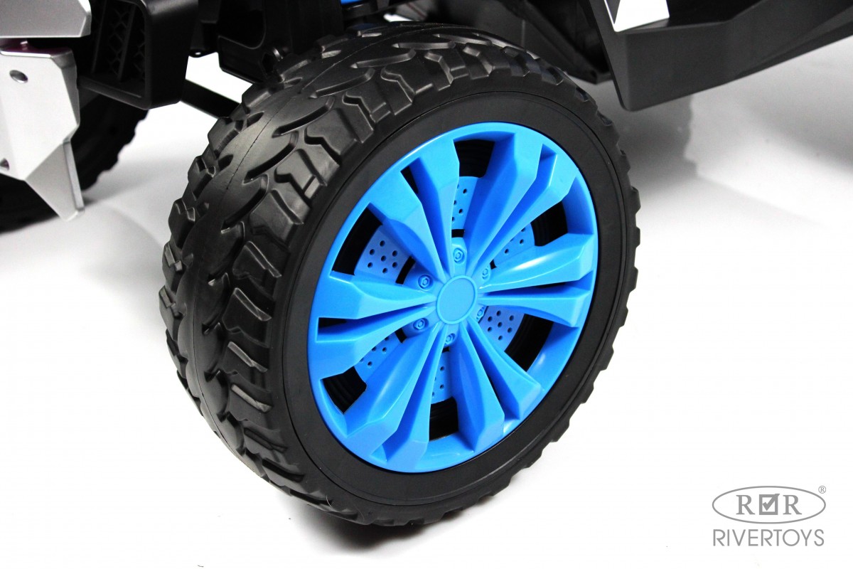 Электромобиль RIVERTOYS F888FF-4WD-BLUE С пультом ДУ - фото 9