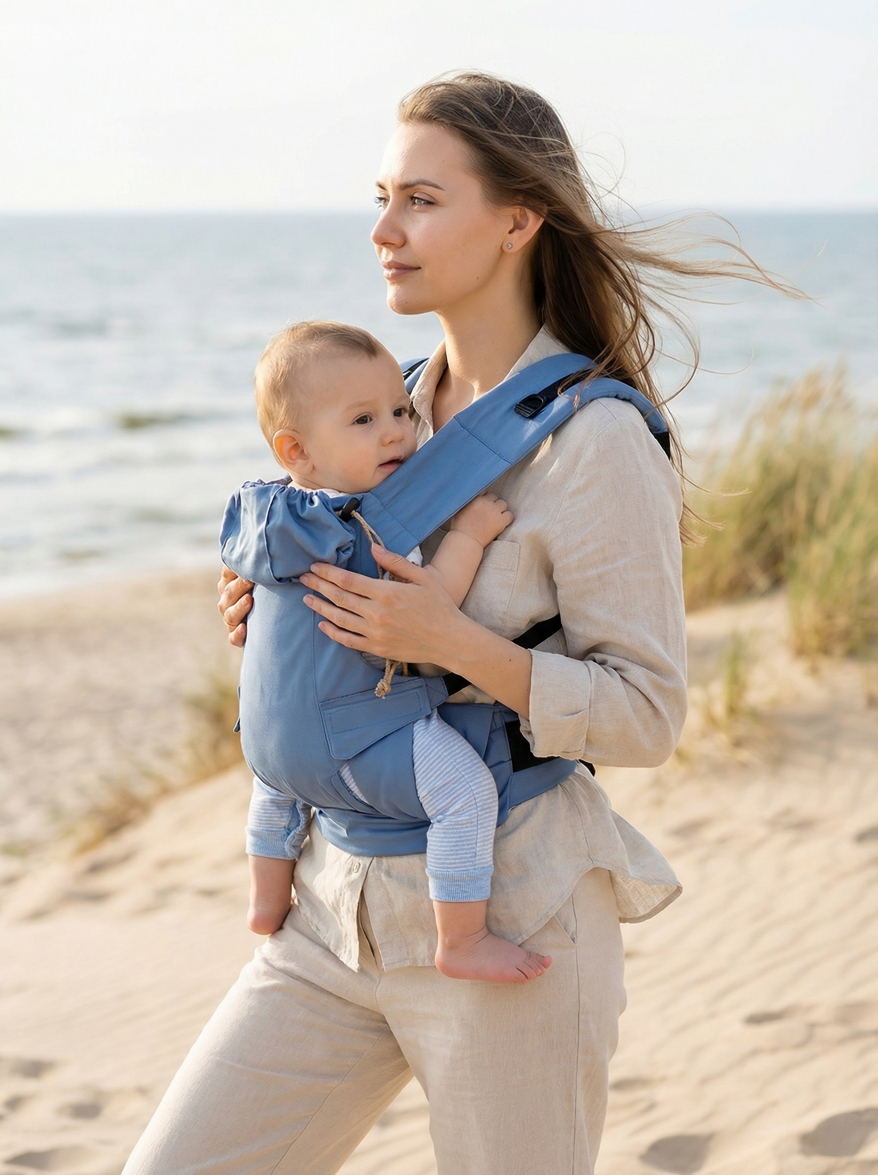 Слинг-рюкзак inlovery эргорюкзак NextToMommy синий - фото 6