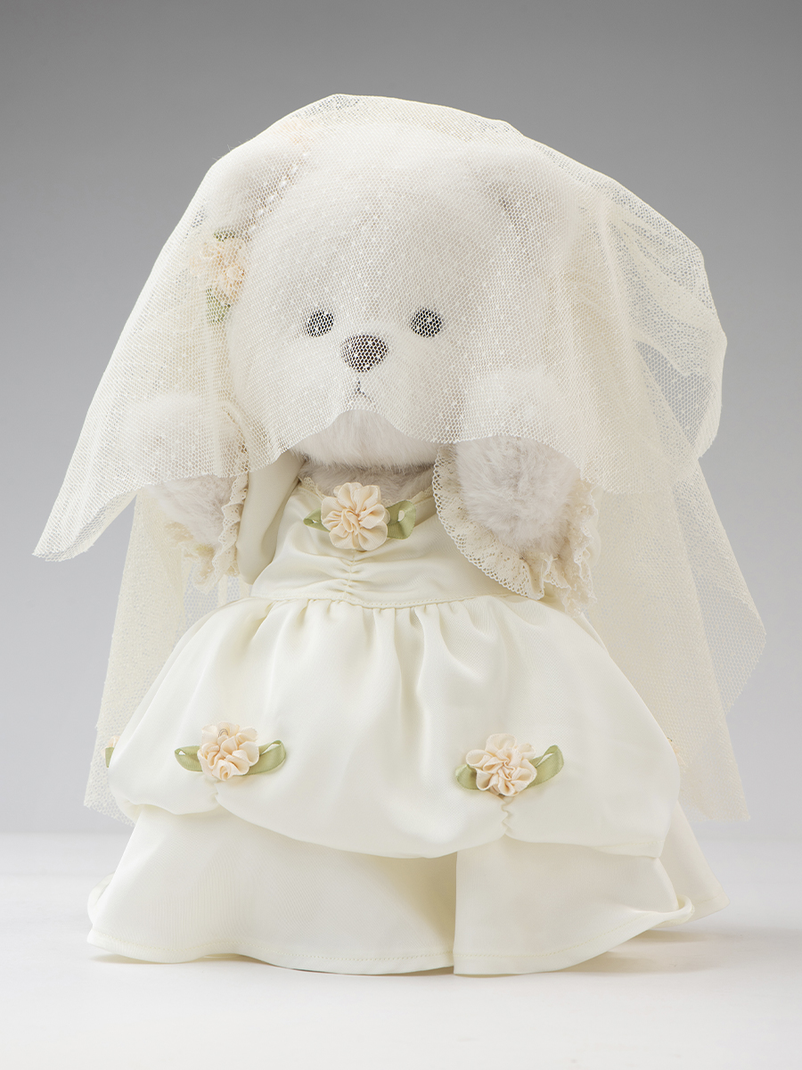 Мягкая игрушка TeddyTales Медведь Невеста в винтаж. плат - фото 2