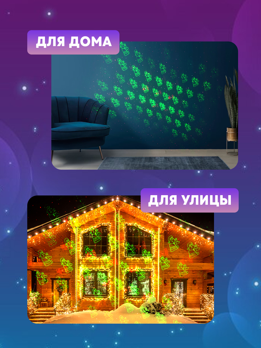 Лазерный проектор NEON-NIGHT на подставке с пультом управления 601-261 - фото 5