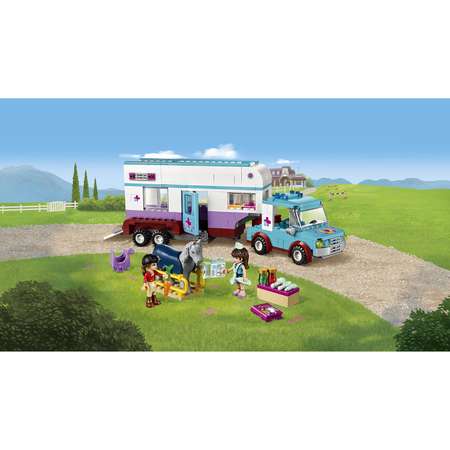Конструктор LEGO Friends Ветеринарная машина лошадок блочный