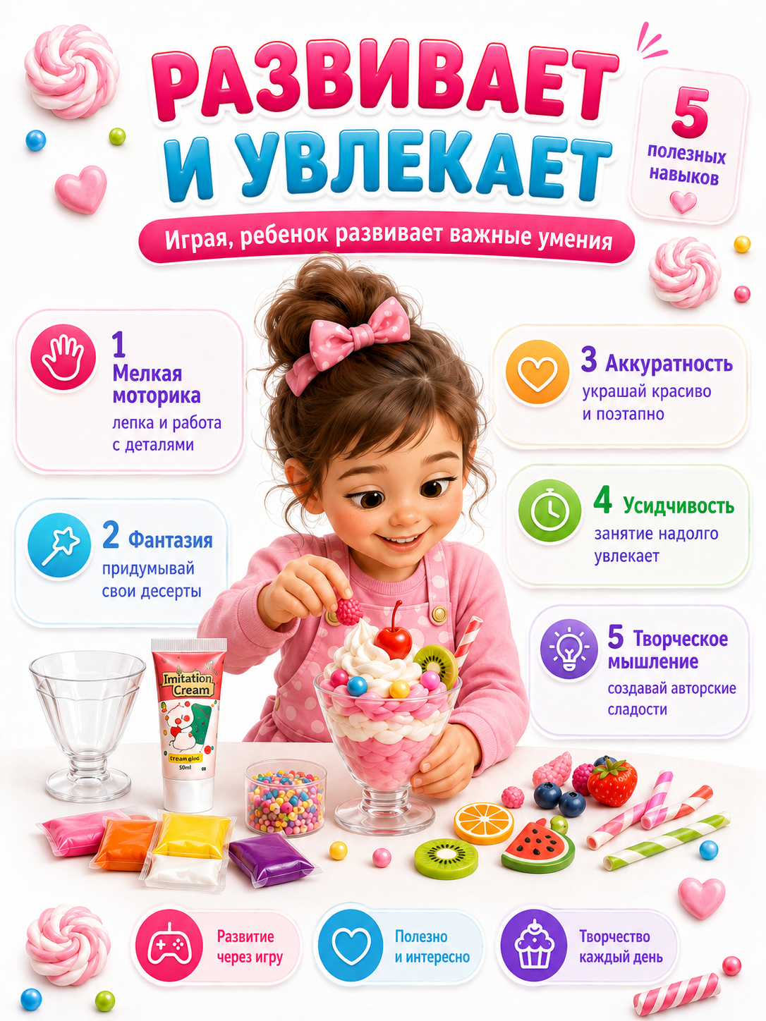 Пластилин Планета творчества подарочный набор для лепки 15 цв. - фото 5