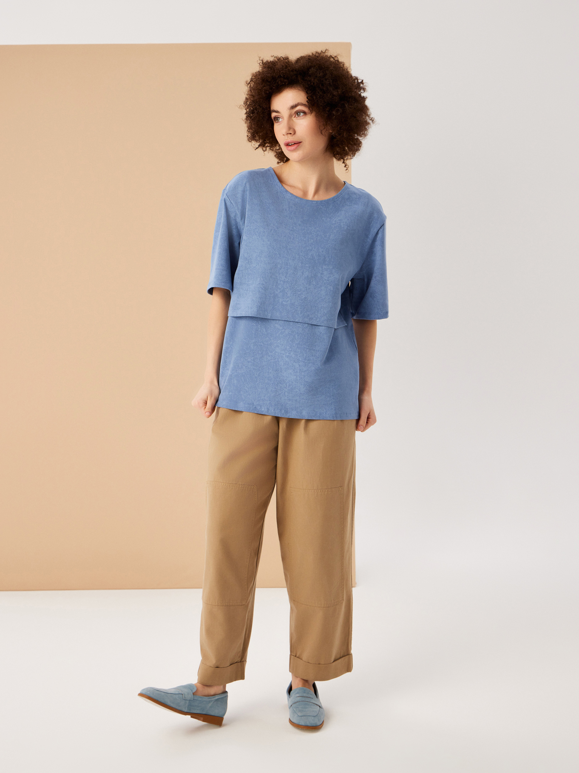 Футболка для кормящих Proud Mom ФВАР-0300-голубой - фото 4