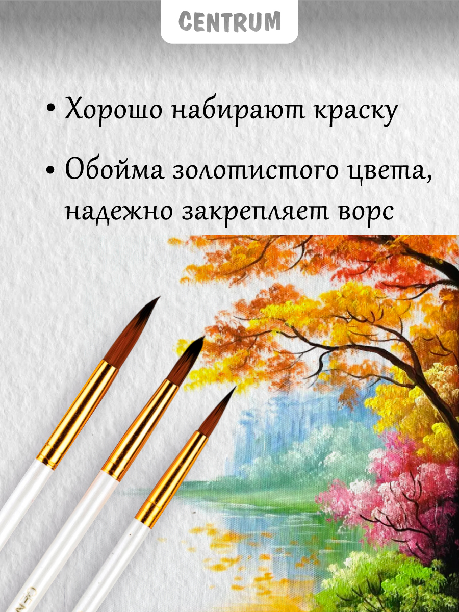 Кисть CENTRUM 3 шт. - фото 4