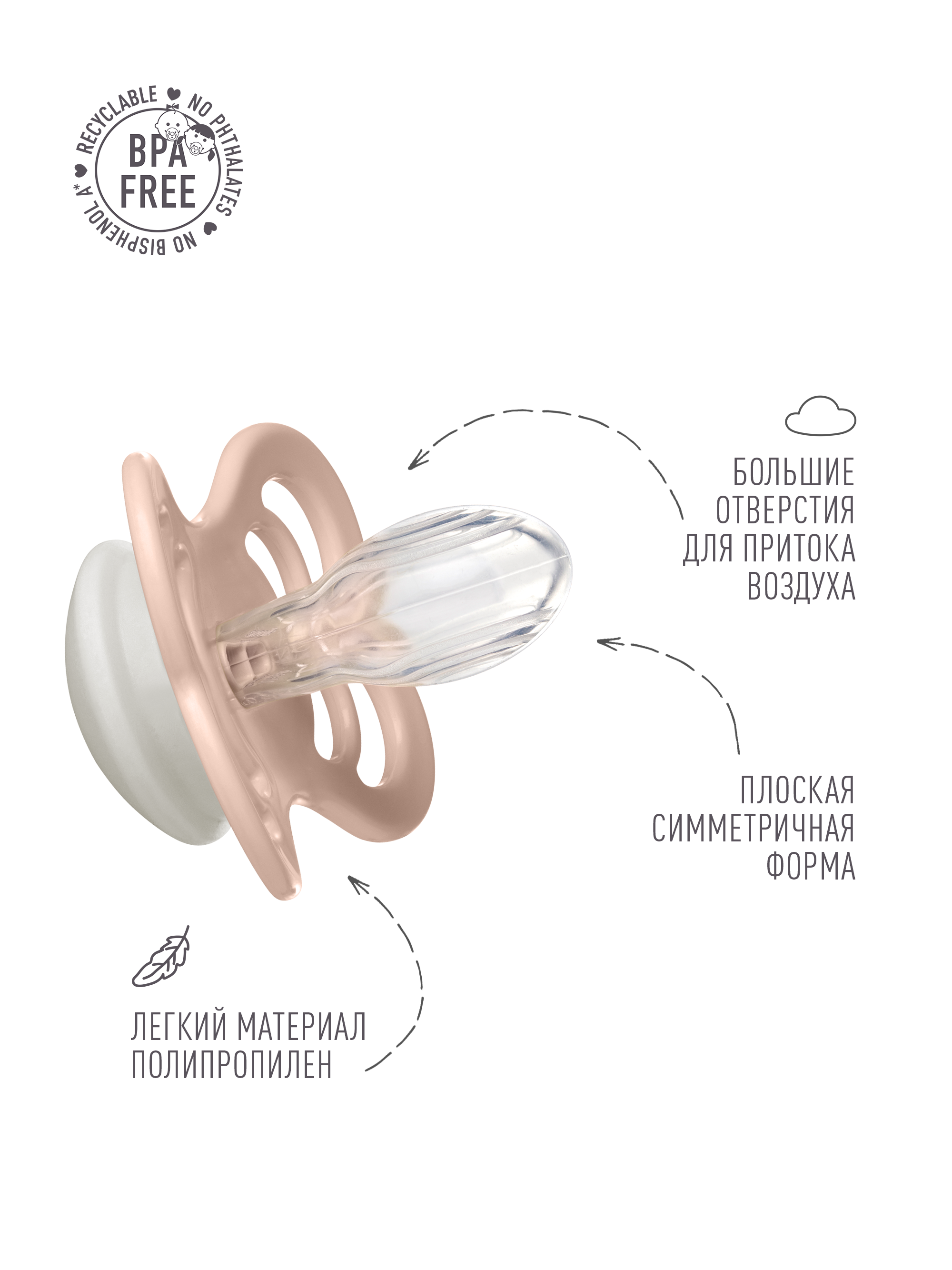 Пустышка BIBS силикон анатомическая от 6 мес. 1 шт. - фото 3