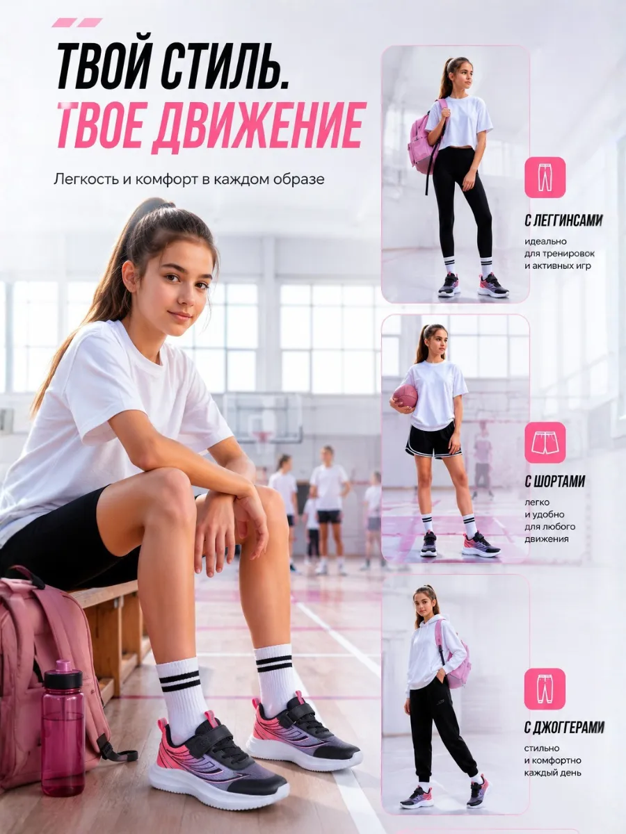 Кроссовки KDX MU-63 pink - фото 4