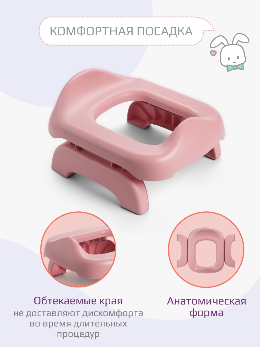 Накладка на унитаз KidWick Square Дорожный розовый - фото 3