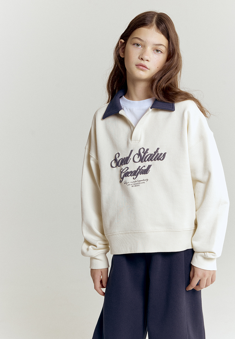 Cвитшот artie W25K01T-1324D/Молочный - фото 1