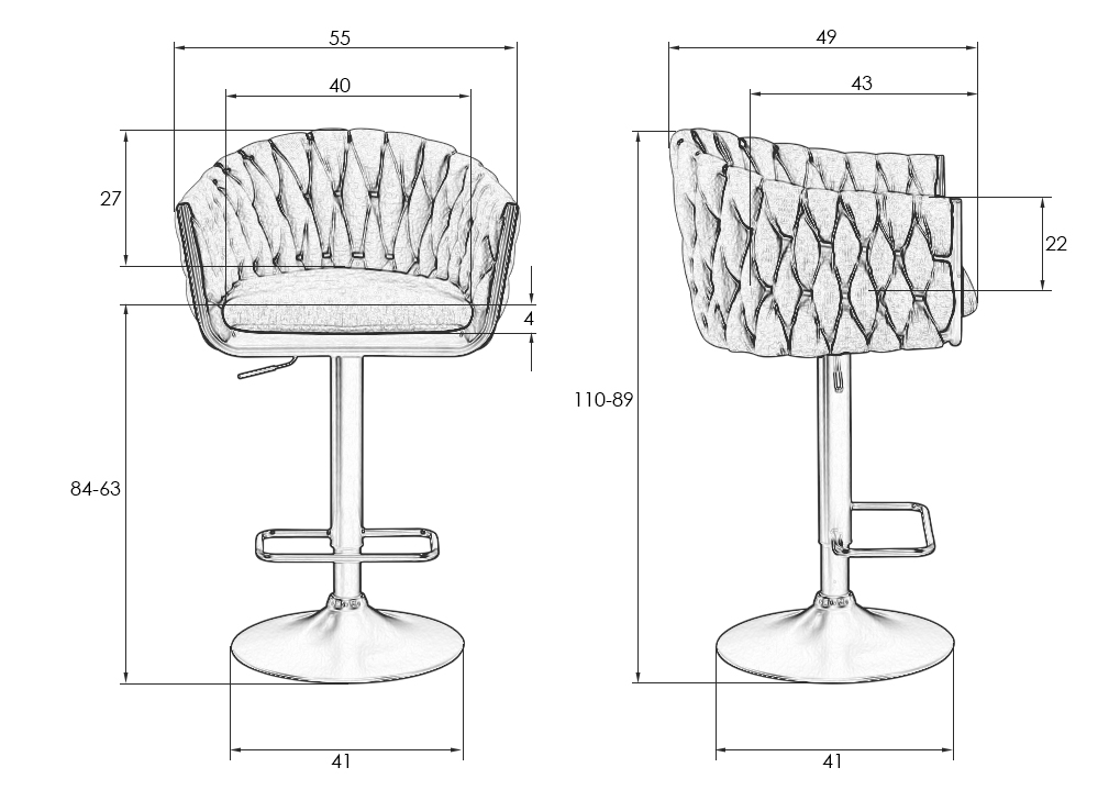 Стул DOBRIN LEON 2 шт. - фото 12