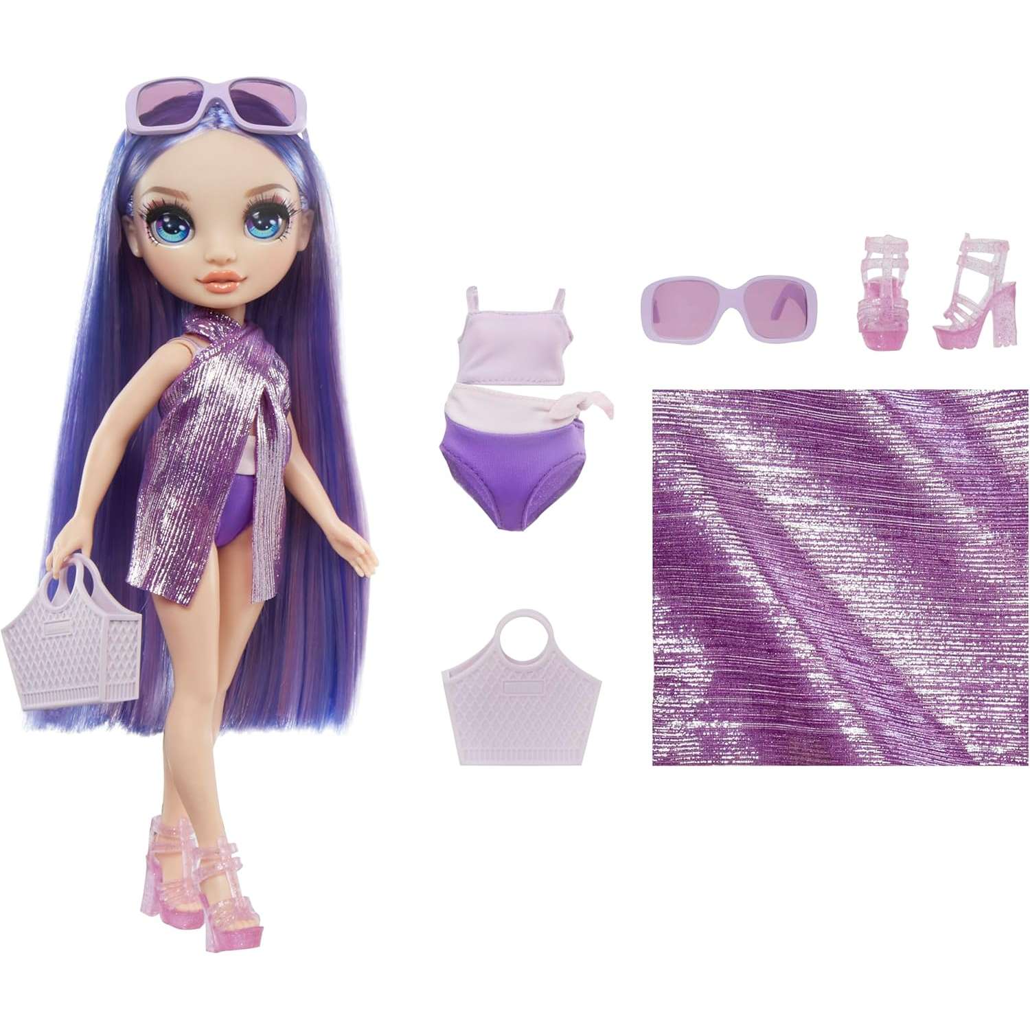 Кукла Rainbow High Swim and Style Fashion Violet 507314EUC - фото 2