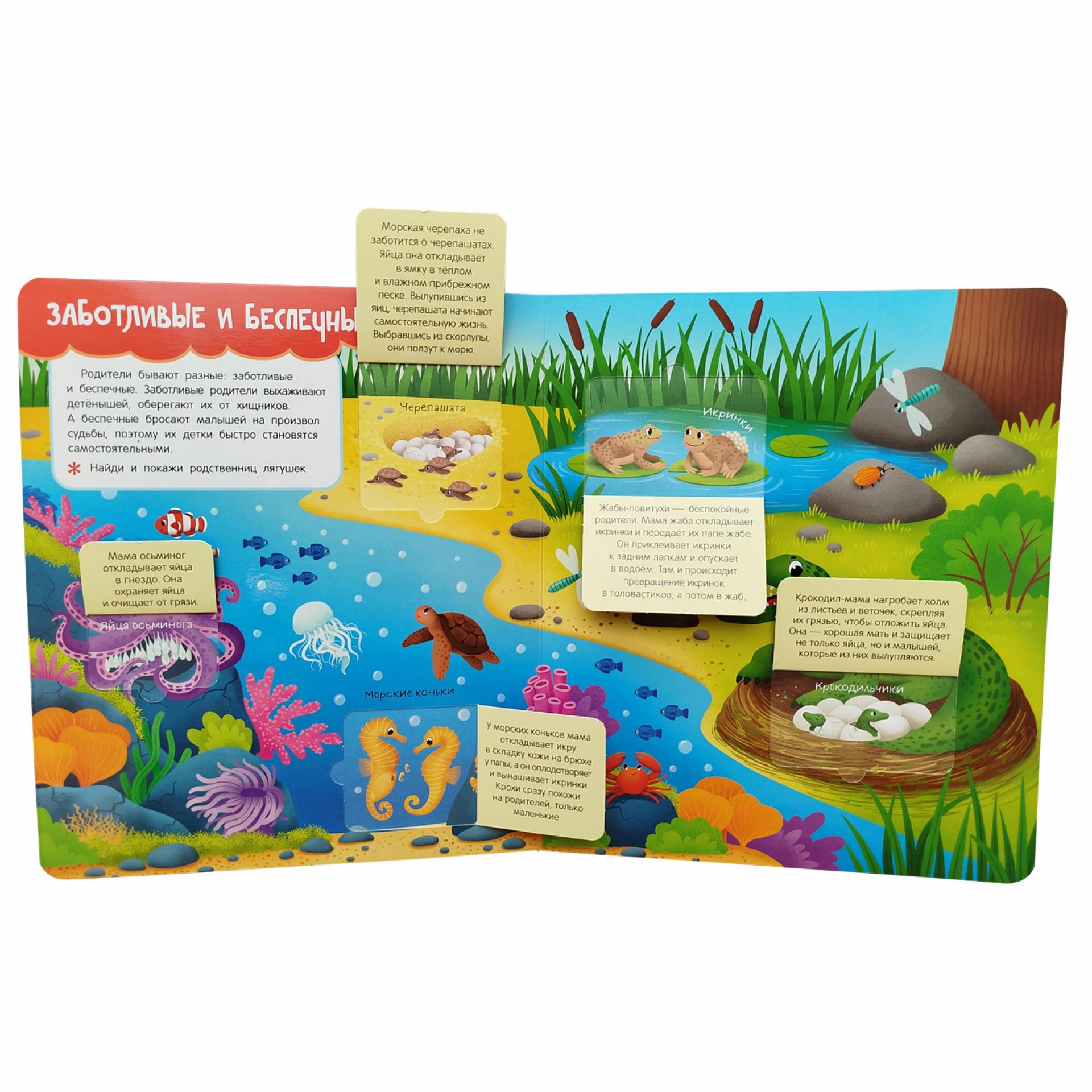 Книга Росмэн Мамы и малыши Книги с окошками - фото 2