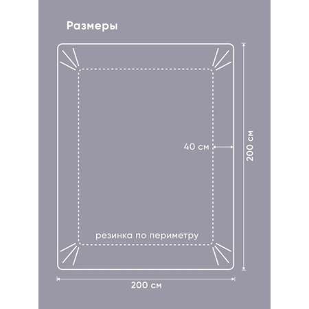 Простыня Askona Maco Sateen 2.0 200 x 200 см на резинке 1 шт.