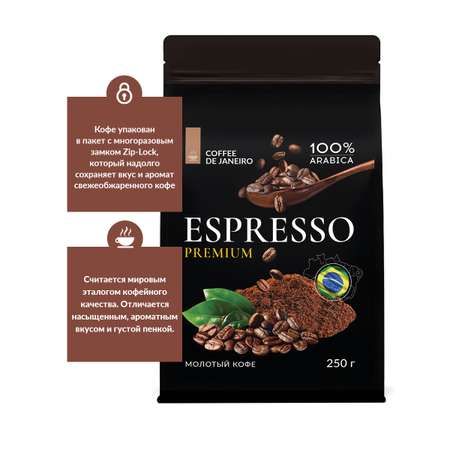 Молотый кофе DE JANEIRO premium