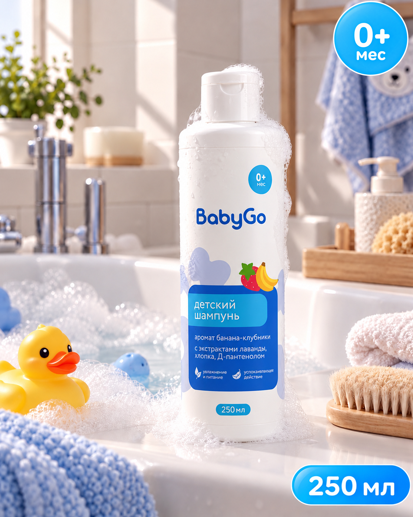 Шампунь BabyGo банан клубника 250 мл - фото 2