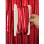 Дождик для фотозоны ZHIYU MENG матовый красный 2х1м 4 штуки