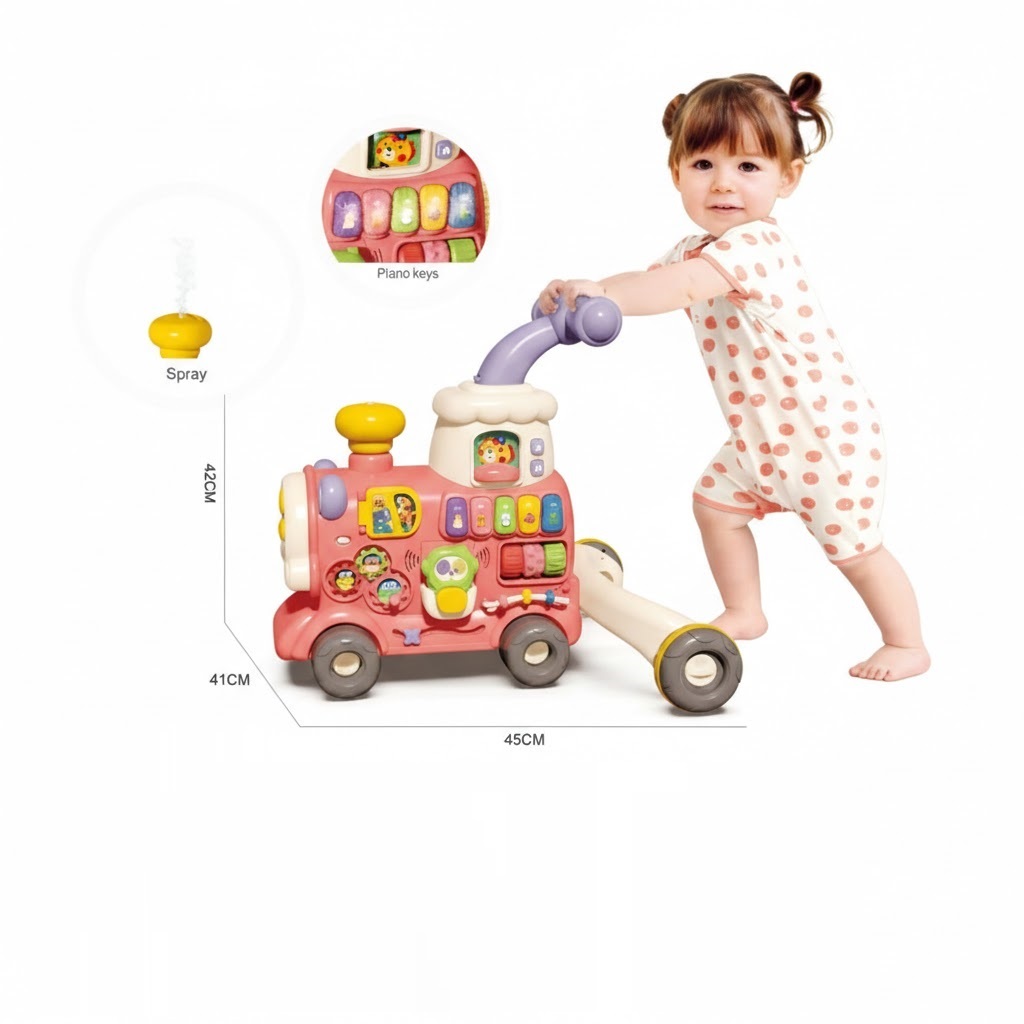 Каталка LANSI WORLD розовый - фото 3