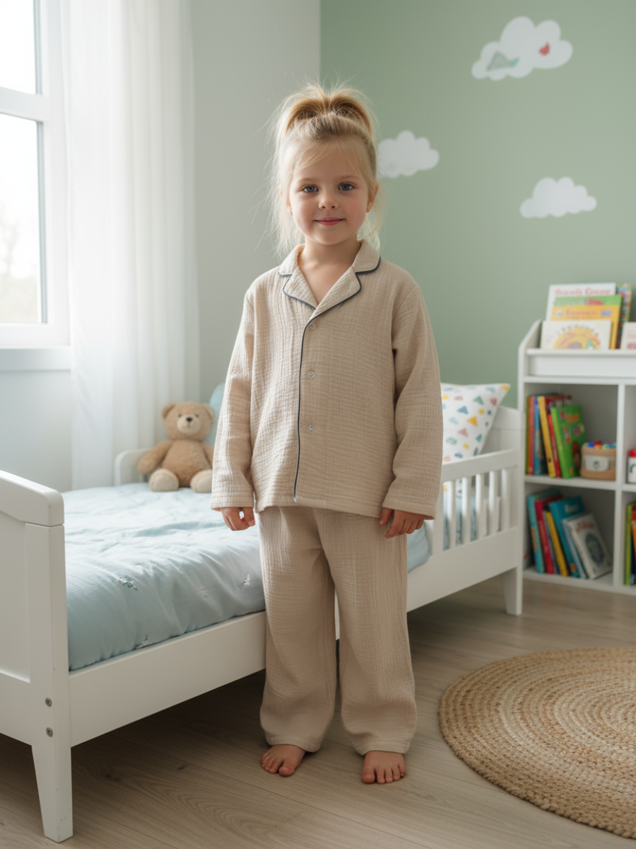 Пижама КВАРК лук пижама-муслин-беж - фото 5