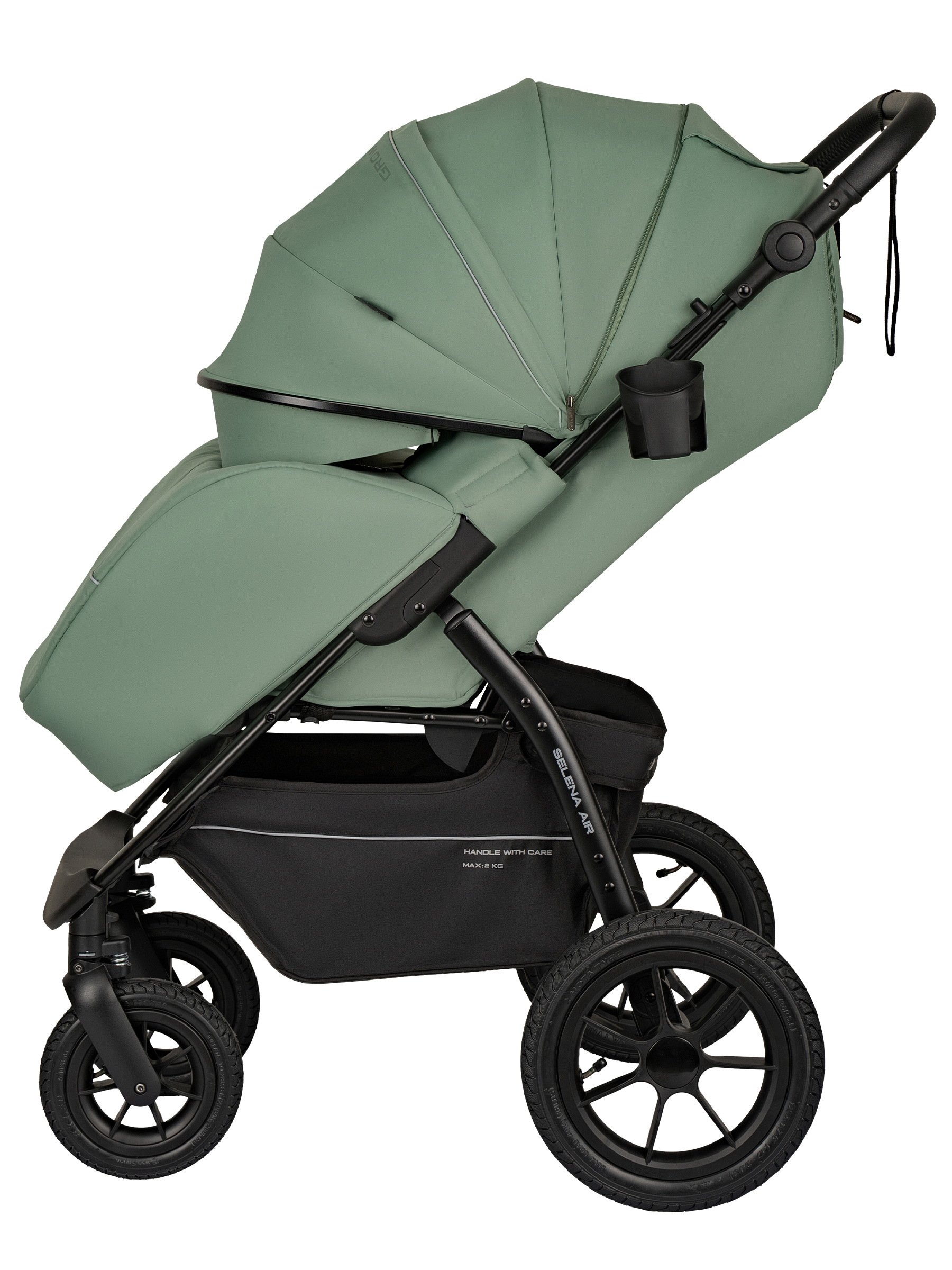 Коляска прогулочная JOVOLA SELENA Air 2025 с сумкой зеленый - фото 19