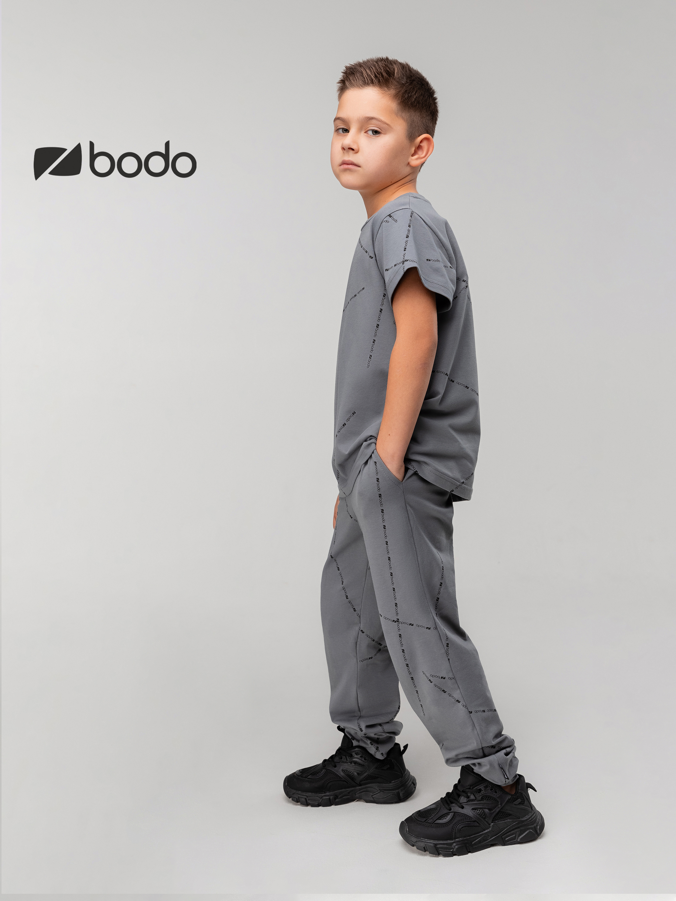 Костюм спортивный Bodo 11-360МU_темно-серый (черный) - фото 4
