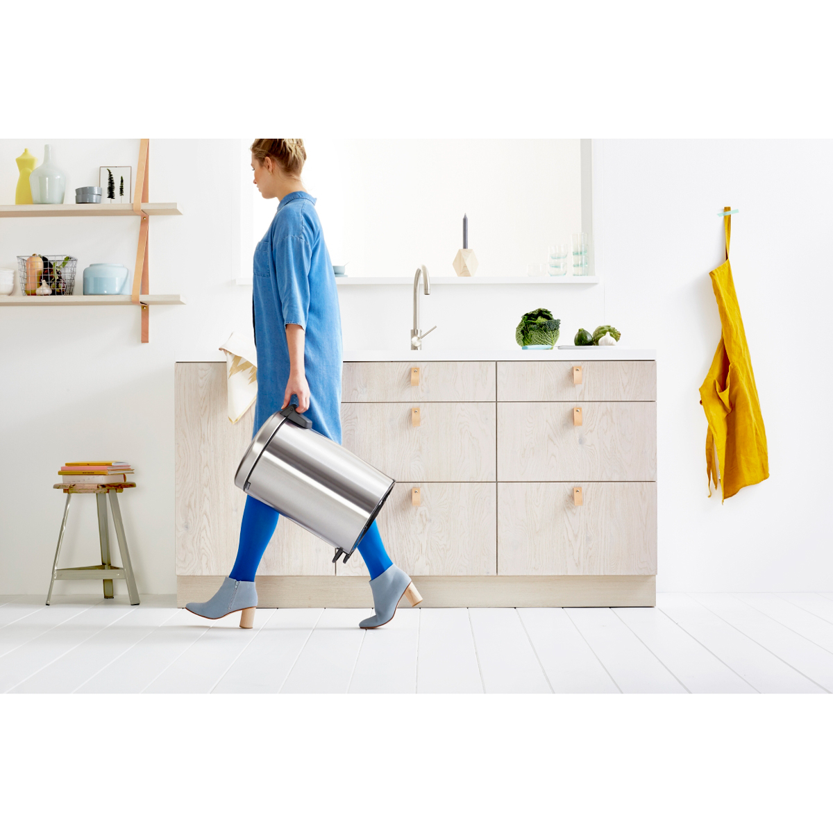 Бак мусорный Brabantia NewIcon с педалью стальной матовый FPP 20л 111907 - фото 8