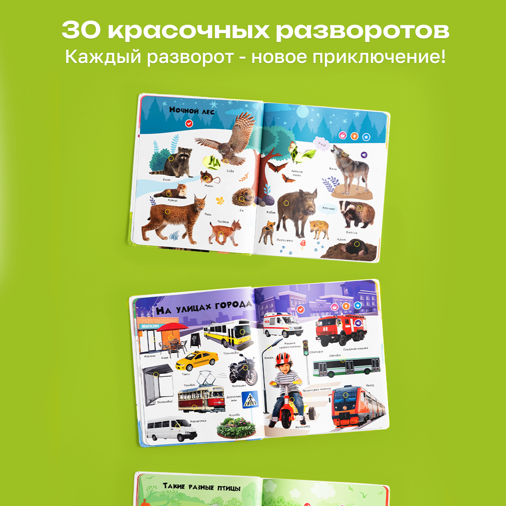 Комплект говорящих книжек BertToys Большие Нажималки: Я и мир вокруг + Животные - фото 12