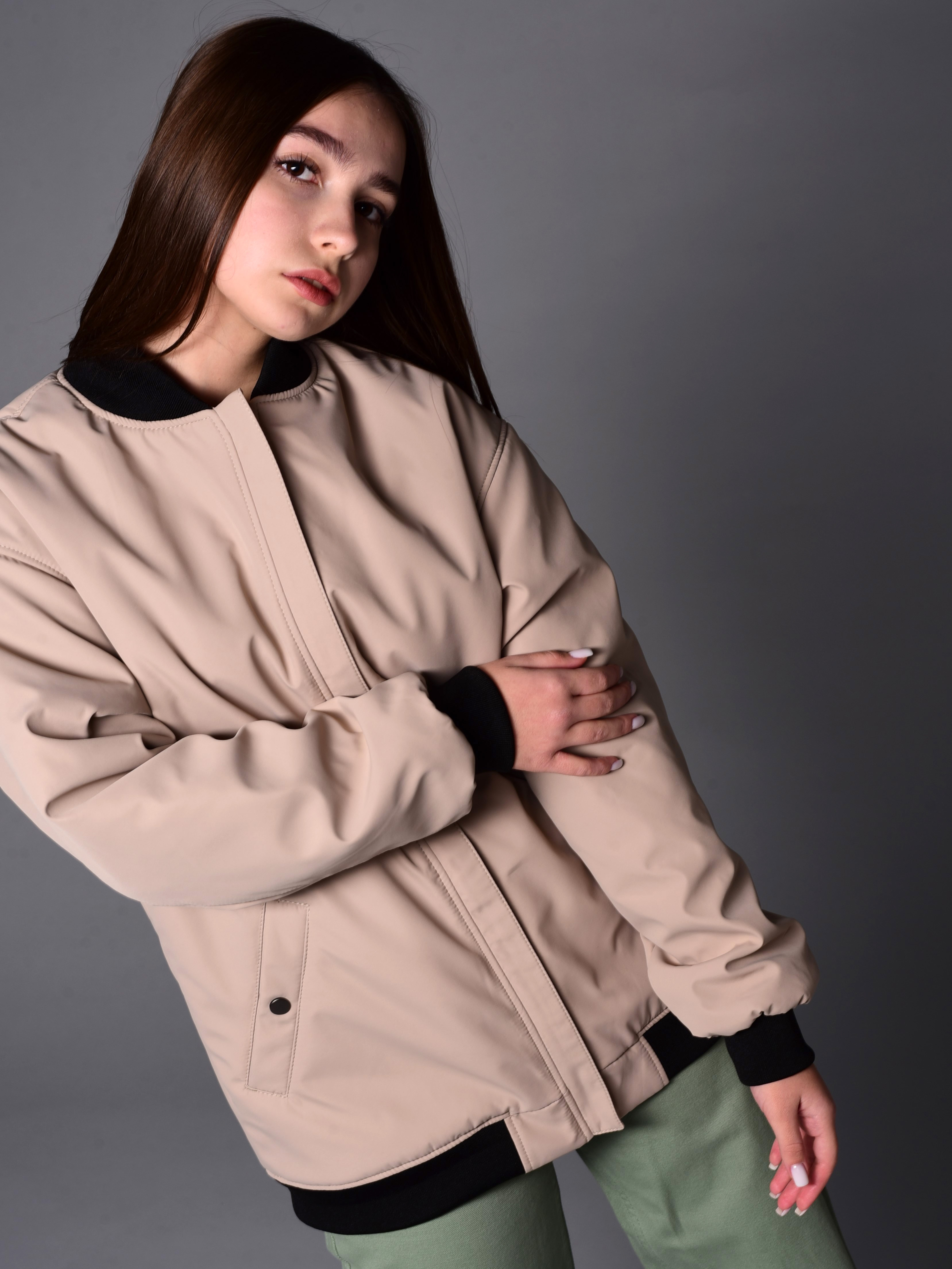 Бомбер Аврора 1043-Д/бежевый - фото 5