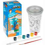 Набор для творчества Bondibon Стакан раскраска Динозавры роспись красками
