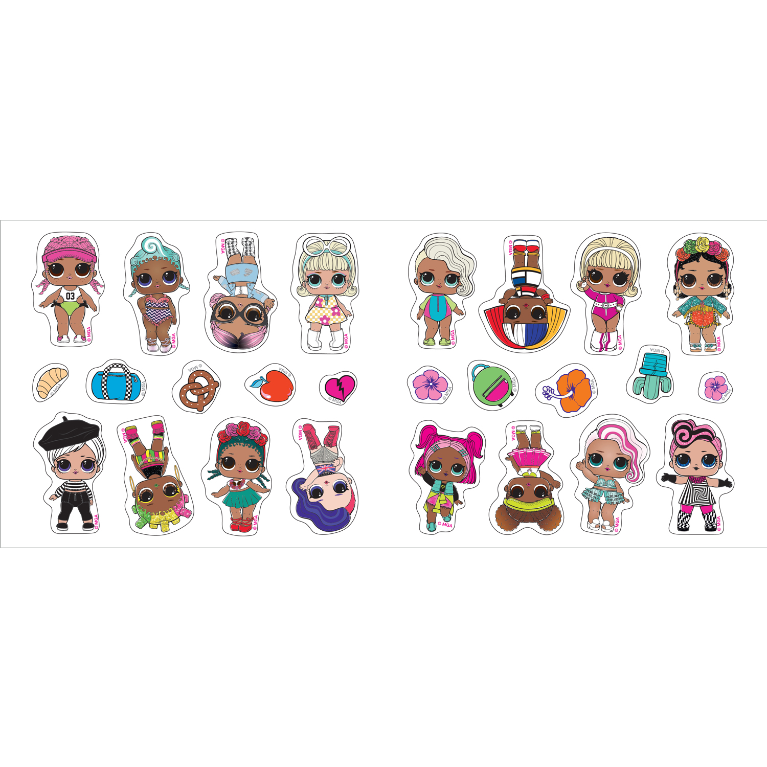 Книга ND PLAY Раскраски-наклейки LOL Surprise Яркие подружки - фото 4