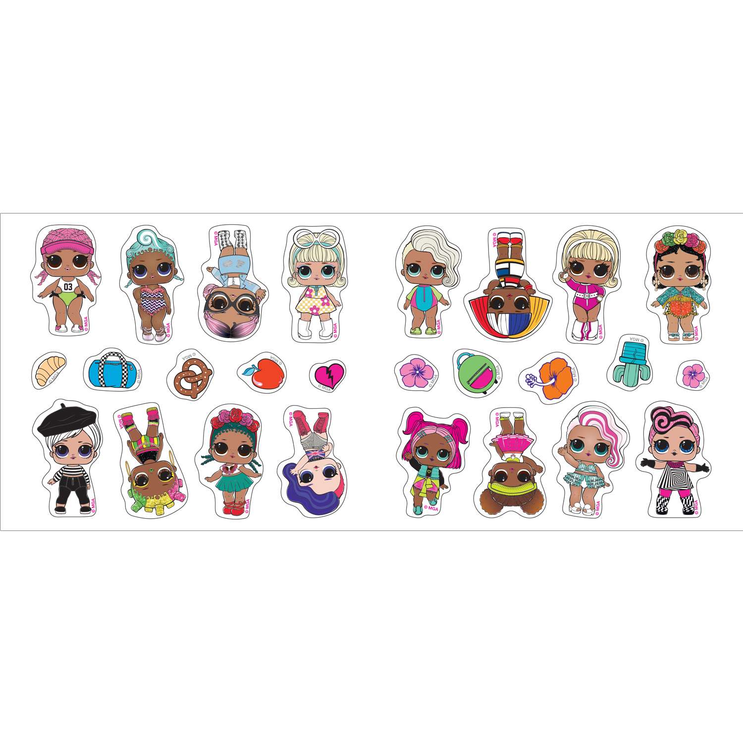 Книга ND PLAY Раскраски-наклейки LOL Surprise Яркие подружки - фото 4