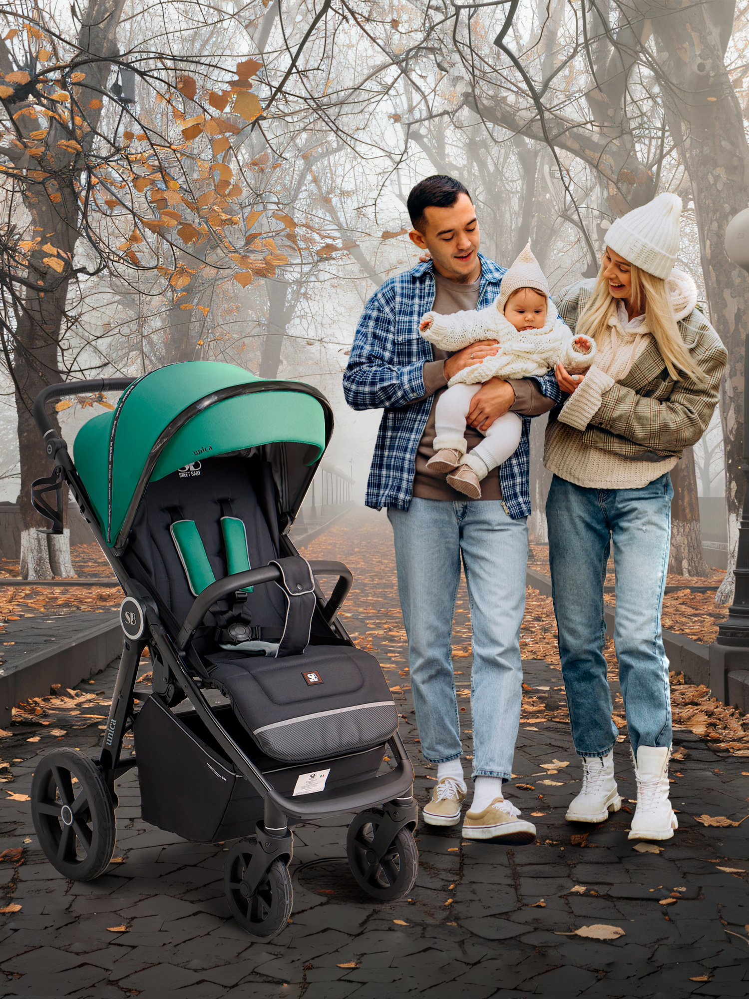 Коляска прогулочная Sweet Baby Unica Grey серый - фото 12