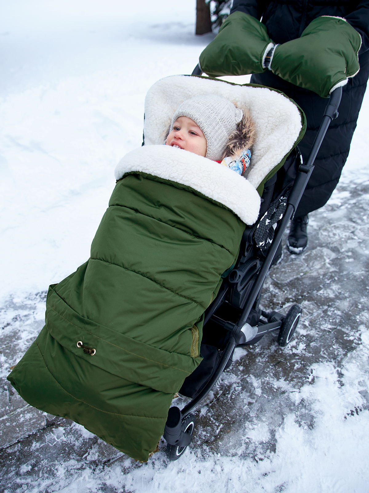 Конверт в коляску Осьминожка Трансформер зеленый - фото 1