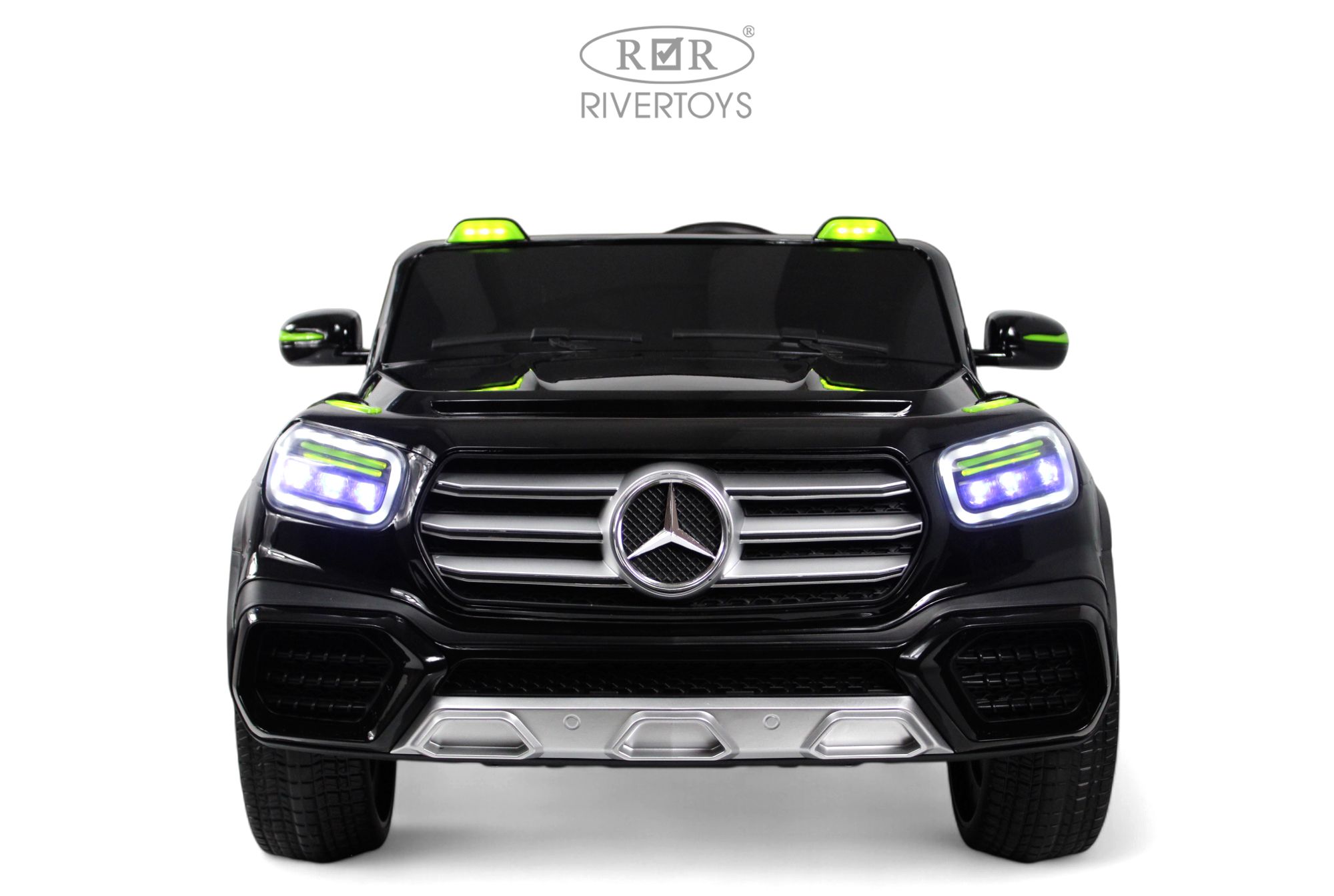 Электромобиль RIVERTOYS М007БХ-BLACK-GLANEC С пультом ДУ - фото 2