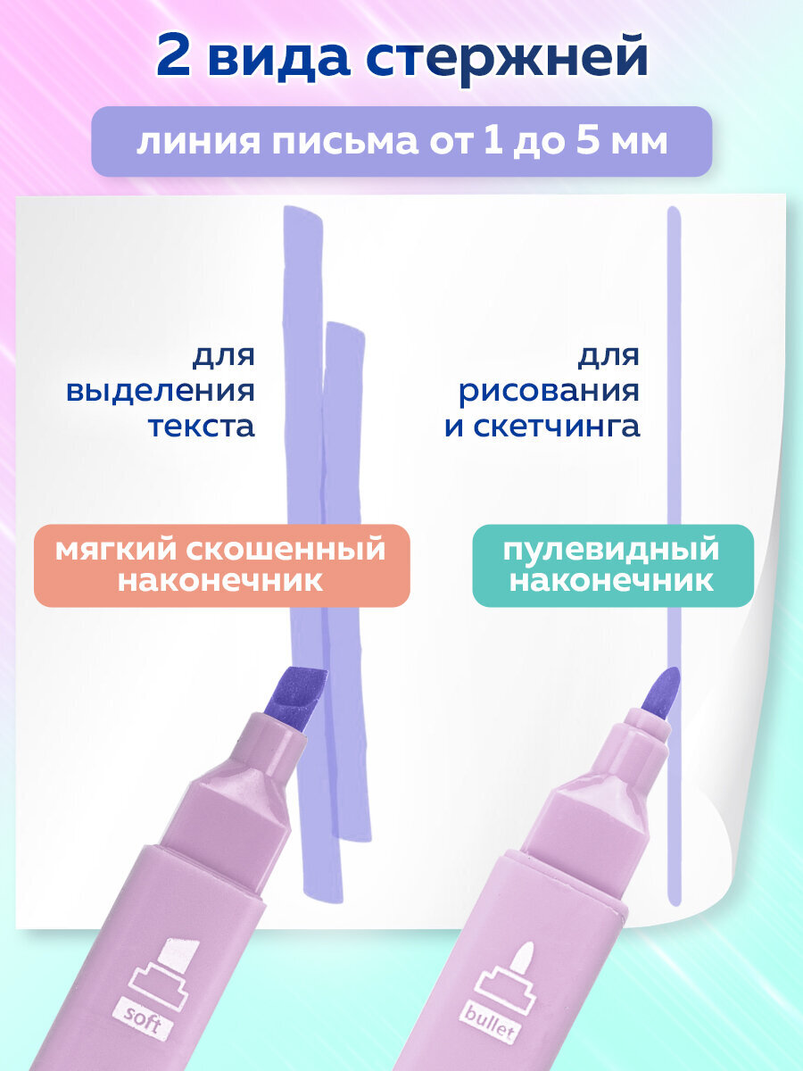 Текстовыделители Brauberg 6 шт. - фото 3