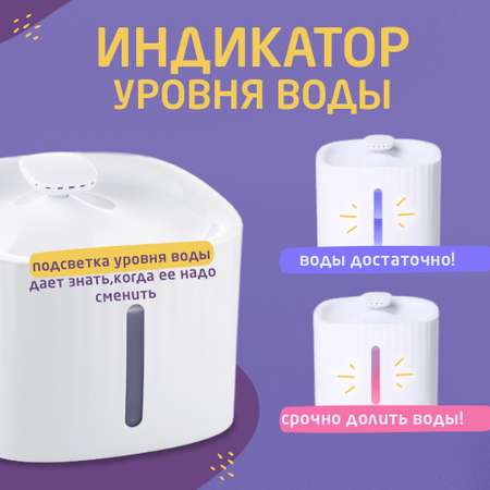 Поилка для кошек и собак ЕКМ питьевой фонтан для животных