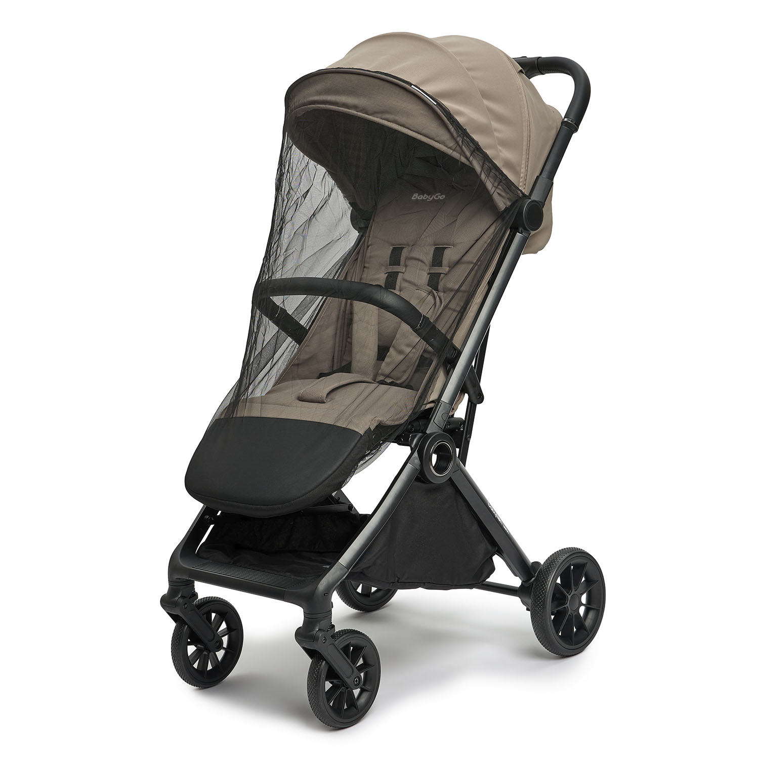 Коляска прогулочная BabyGo Mira New бежевый - фото 24